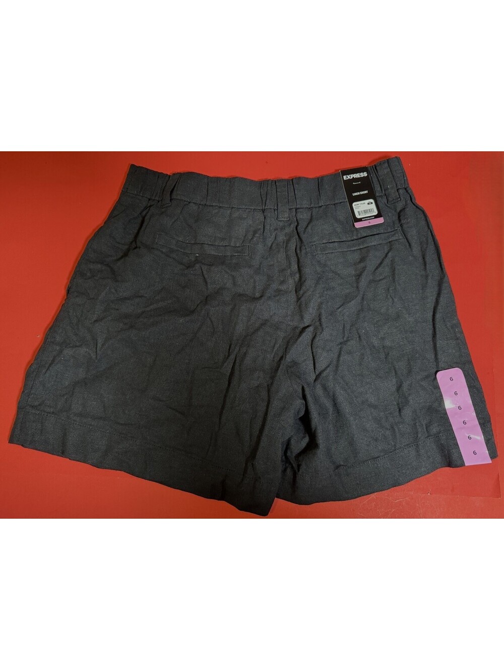 Express High Waisted Linen Blend Shorts Women's Size 6 NWT NEW
